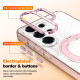For Samsung Galaxy S24+ 5G Electroplated Cat-Eye Frame Magnetic MagSafe Shockproof Phone Case(Pink)