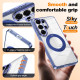 For Samsung Galaxy S24+ 5G Electroplated Cat-Eye Frame Magnetic MagSafe Shockproof Phone Case(Blue)