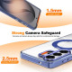 For Samsung Galaxy S24+ 5G Electroplated Cat-Eye Frame Magnetic MagSafe Shockproof Phone Case(Blue)