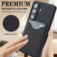 For Samsung Galaxy S24+ 5G Retro Vegan Leather Magnetic Card Holder Back Phone Case(Black)