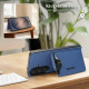 For Samsung Galaxy S24+ 5G Retro Vegan Leather Magnetic Card Holder Back Phone Case(Blue)