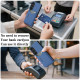 For Samsung Galaxy S24+ 5G Retro Vegan Leather Magnetic Card Holder Back Phone Case(Blue)