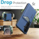 For Samsung Galaxy S24+ 5G Retro Vegan Leather Magnetic Card Holder Back Phone Case(Blue)