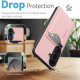 For Samsung Galaxy S24+ 5G Retro Vegan Leather Magnetic Card Holder Back Phone Case(Pink)