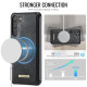 For Samsung Galaxy S23 5G CaseMe C69 Series Magnetic Vegan Leather Back Phone Case(Black)