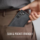 For Samsung Galaxy S23 5G CaseMe C69 Series Magnetic Vegan Leather Back Phone Case(Black)