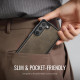 For Samsung Galaxy S23 5G CaseMe C69 Series Magnetic Vegan Leather Back Phone Case(Coffee)