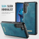 For Samsung Galaxy S23 5G CaseMe C69 Series Magnetic Vegan Leather Back Phone Case(Green)
