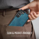 For Samsung Galaxy S23 5G CaseMe C69 Series Magnetic Vegan Leather Back Phone Case(Green)