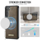For Samsung Galaxy S23+ 5G CaseMe C69 Series Magnetic Vegan Leather Back Phone Case(Coffee)
