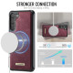 For Samsung Galaxy S23+ 5G CaseMe C69 Series Magnetic Vegan Leather Back Phone Case(Red)