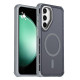 For Samsung Galaxy S23 5G Skin Feel Semi-transparent Frosted Magnetic Four-Corner Shockproof Phone Case(Grey)