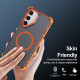 For Samsung Galaxy S23+ 5G Skin Feel Semi-transparent Frosted Magnetic Four-Corner Shockproof Phone Case(Blue)