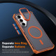 For Samsung Galaxy S24+ 5G Skin Feel Semi-transparent Frosted Magnetic Four-Corner Shockproof Phone Case(Black)