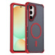 For Samsung Galaxy S24+ 5G Skin Feel Semi-transparent Frosted Magnetic Four-Corner Shockproof Phone Case(Red)