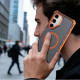 For Samsung Galaxy S24+ 5G Skin Feel Semi-transparent Frosted Magnetic Four-Corner Shockproof Phone Case(Orange)