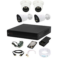 5 MP HD COLORVU CAMERA SET WITH 4 CHN DVR