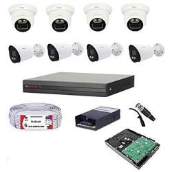 5 MP HD COLORVU CAMERA SET WITH 8 CHN DVR
