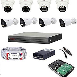 5 MP HD COLORVU CAMERA SET WITH 8 CHN DVR