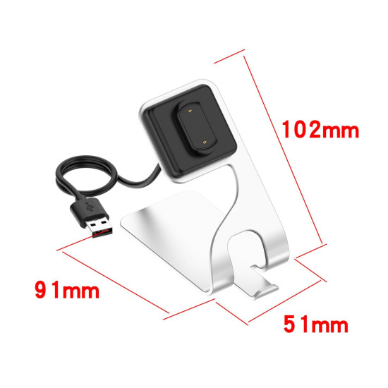 For Amazfit GTR3 / GTR3 Pro / GTS3 Rotatable Magnetic Metal Charging Base(Grey)