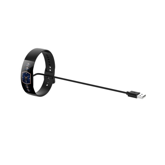 For Amazfit X Curved Screen Watch USB Magnetic Charging Cable  Length: 1m(Black)