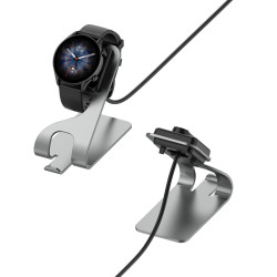 For Amazfit T-Rex Ultra Rotatable Smart Watch Charger Metal Dock Charger Bracket(Grey)