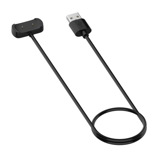 For Amazfit Bip 5 Unity A2324 Smart Watch Magnetic Charging Cable  Length: 1m(Black)
