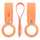 Anti-scratch Polyurethane Case Cover with Hang Loop for AirTag 2nd Gen / AirTag 1st Gen(Orange)