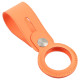 Anti-scratch Polyurethane Case Cover with Hang Loop for AirTag 2nd Gen / AirTag 1st Gen(Orange)