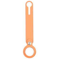 Anti-scratch Polyurethane Case Cover with Hang Loop for AirTag 2nd Gen / AirTag 1st Gen(Orange)