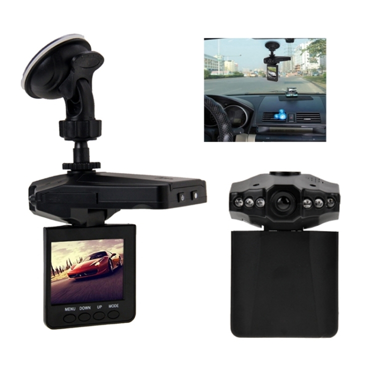 2.5 inch Screen High Definition Video Recorder, 6 LED Light, AVI Video Format, Support SD Card, Loop Recording Function (Generalplus Scheme)(Black)