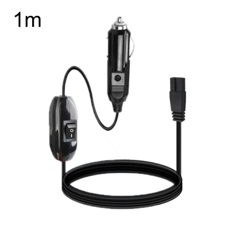 12V/24V Car Refrigerator Cable B Suffix Cigarette Lighter Plug Power Cord, Length: 1m With Switch