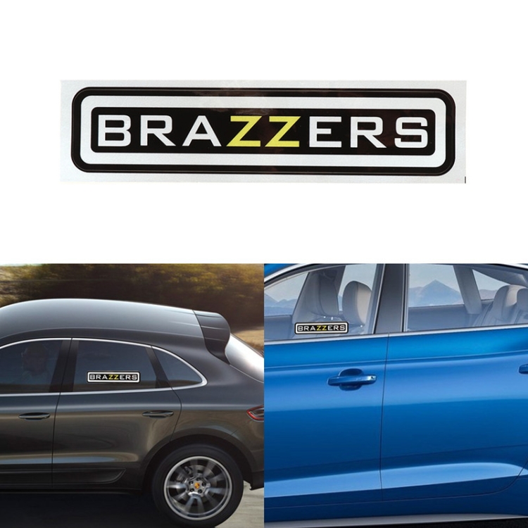 10 PCS BRAZZERS Car Sticker Auto Decals foe Car Styling, Size: 4.9x22.5cm