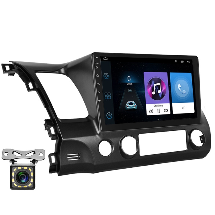 Honda Civic 10.1 inch Android WiFi Navigation Machine, Style: Standard+12 Light Camera(2+32G)