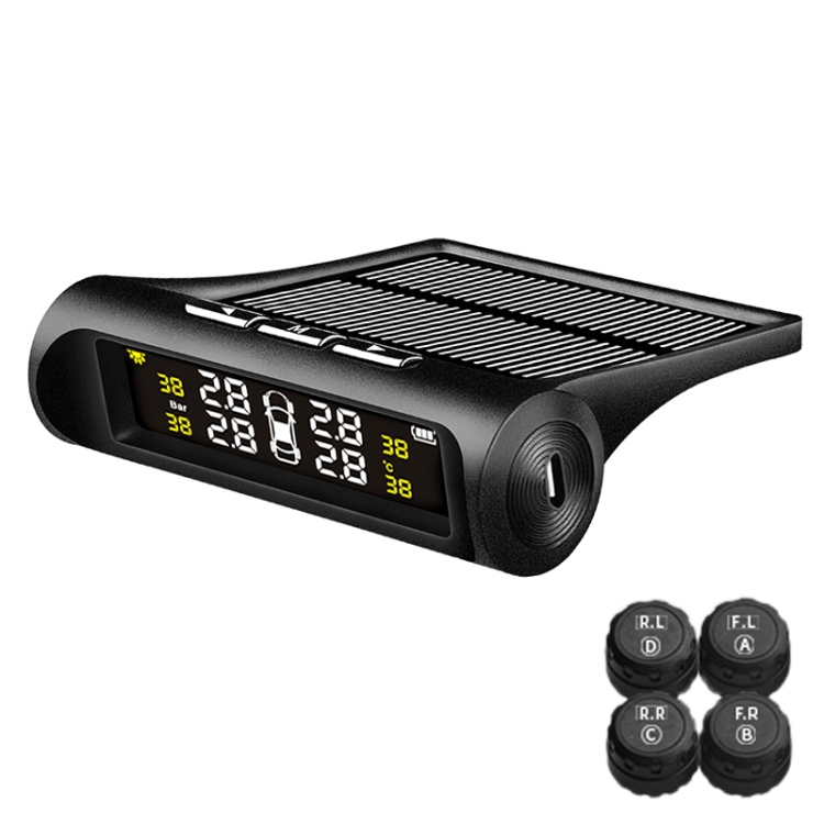 YBQ0248 Universal Car Wireless Solar External Tire Pressure Monitor Detector