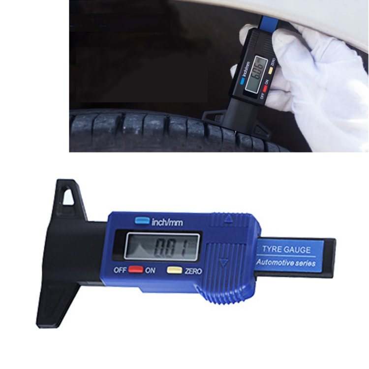 025mm Electronic Digital Tread Plan Refinding Rounds Refinding Outcome Exists Tread Tablets Type Gauge Depth Vernier Caliper Measuring ToolsBlue
