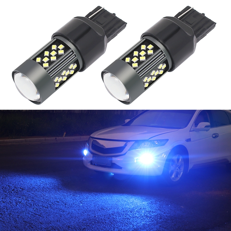 1 Pair 7443 12V 7W Continuous Car LED Fog Light Ice Blue Light