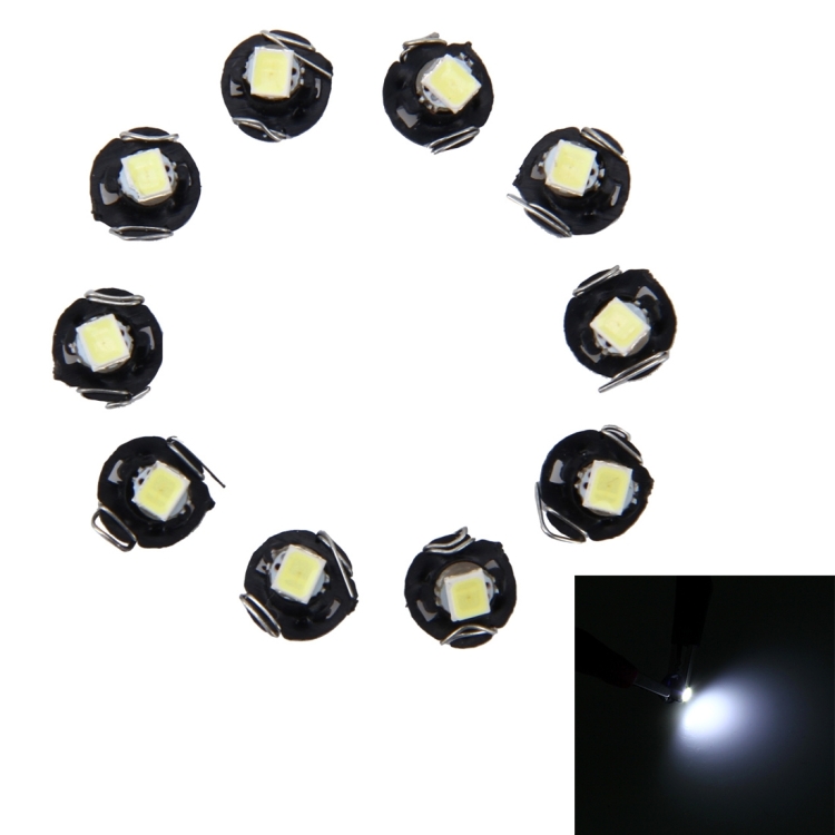 10 PCS 0 5W T3 Instrument Panel LED Light Dashboard Indicator Lamp Bulb White Light
