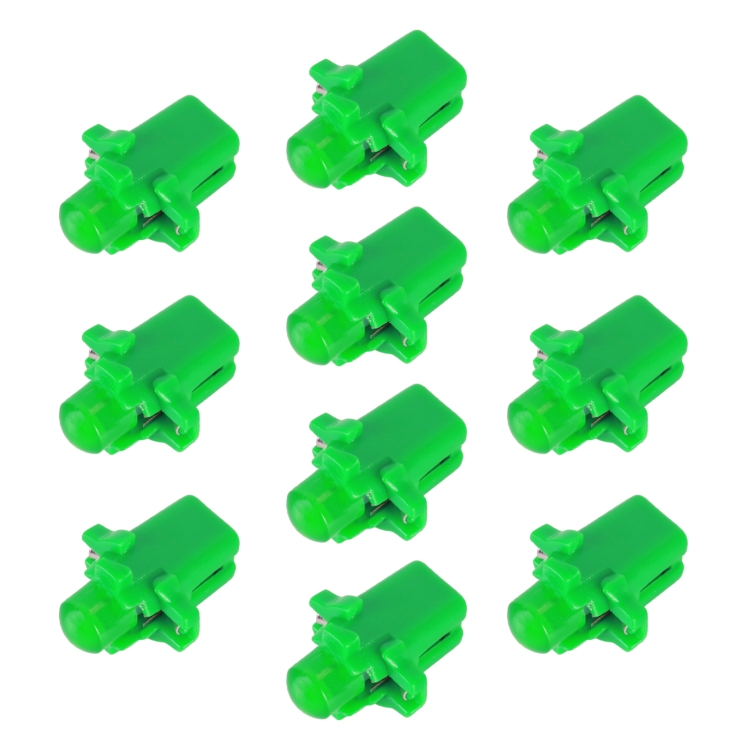 10 PCS B8 3 0 2W DC12V Wedge Instrument Panel COB LED Light Dashboard Gauge Cluster Indicator Lamp Bulb Green Light