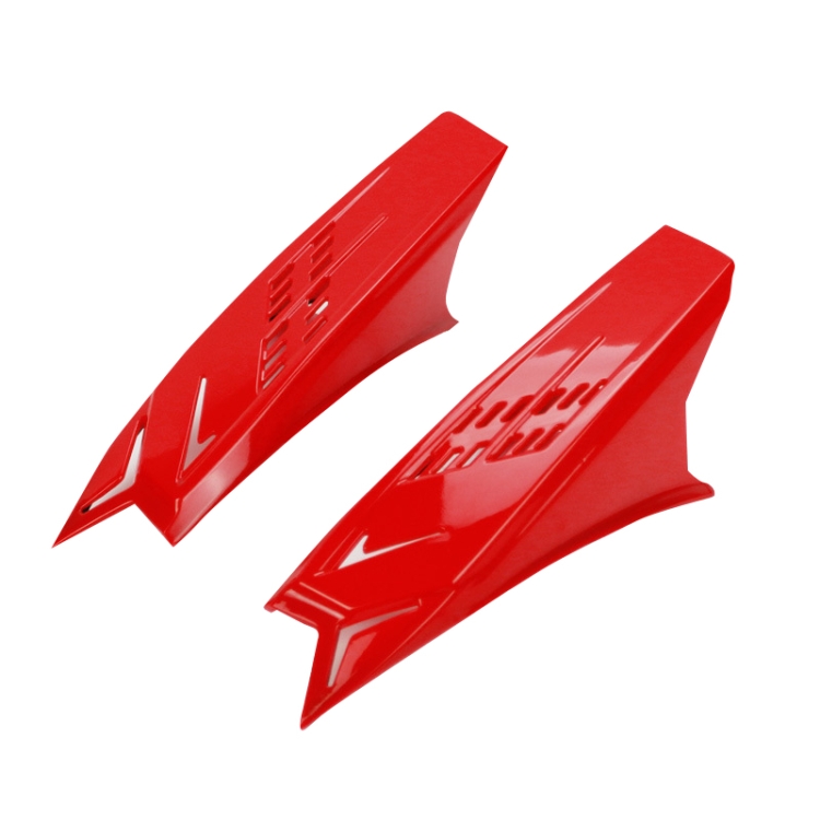 1 Pair Motorcycle Helmet Horns Plastic Paste Decoration(Red)