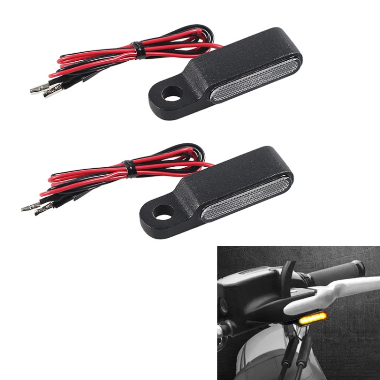 1 Pair Motorcycle Continuously Bright Handlebar LED Turn Signal Light