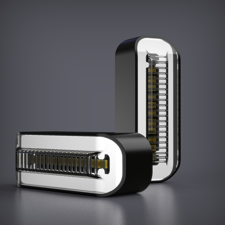 1 Pair Skyline Motorcycle Flow Steering Lamp 12V Modified LED Turn Lamp(Without Handle White)