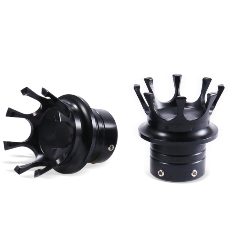 1 Pair Motorcycle Modified Front Wheel Axle Cover Crown Decoration Axle Cover For Harley Sportste 883 / 1200(Black)