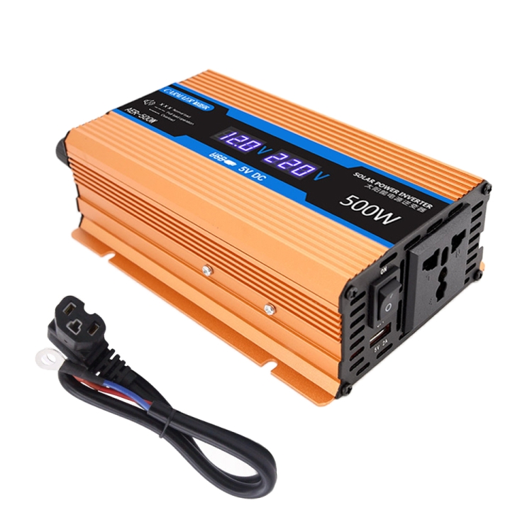 Carmaer Modified Sine Wave 48V to 220V 500W Car Multi function Double Digital Display Inverter Household Power Converter