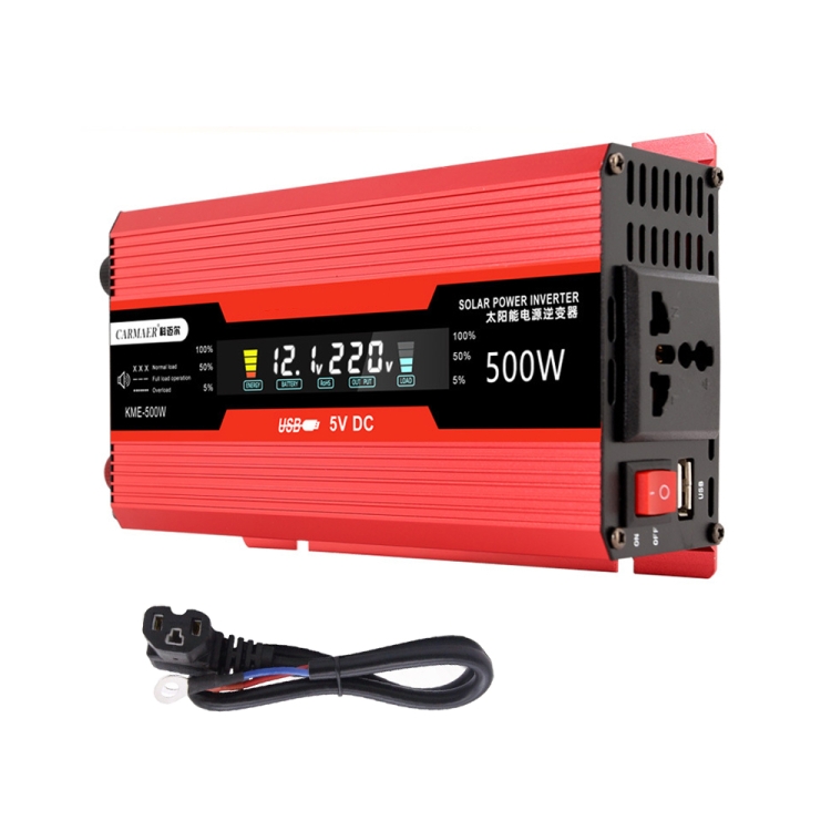 Carmaer Universal 48V to 220V 500W Car LCD Display Inverter Household Power Converter