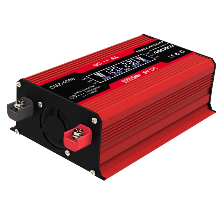 Zhizun Modified Sinewave 12V to 110V 4000W Car Power Inverter Red
