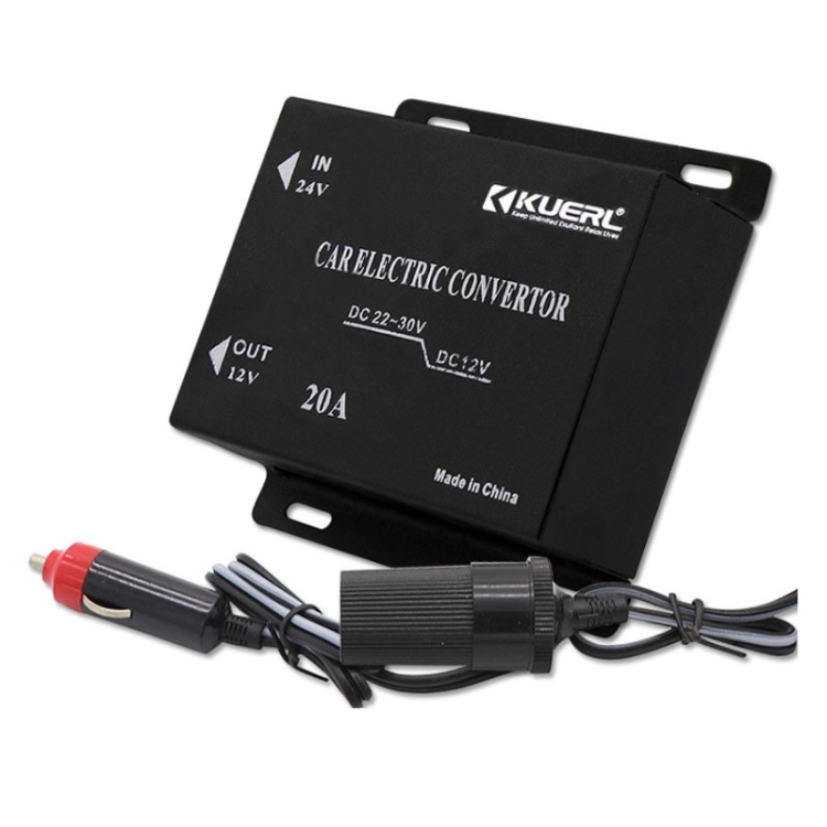 Car Audio Subwoofer Modification Cigarette Lighter Plug Power Converter Buck Model 24V 12V 20A