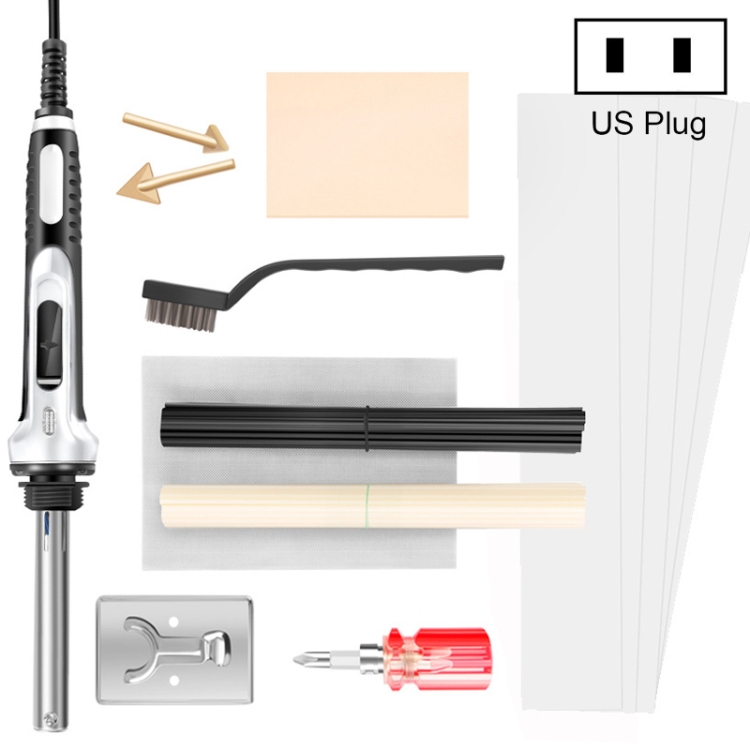 100W Electric Soldering Iron Plastic Welding Machine Car Bumper Repair Plier, US Plug (White)
