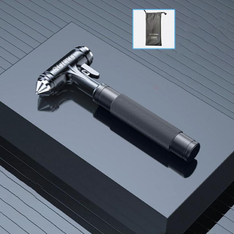 Car Safety Hammer Emergency Escape Seat Belt Cutter Window Breaker Rescue Tool(Black)(Black)