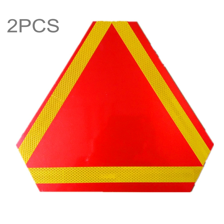 2 PCS Rear Truck Trailer Triangle Reflector Safty Warning Aluminum Board, Thickness: 1mm